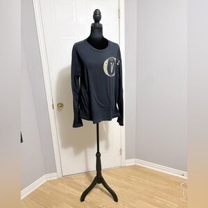 Men’s Verri Black Graphic Long Sleeve Tee XL